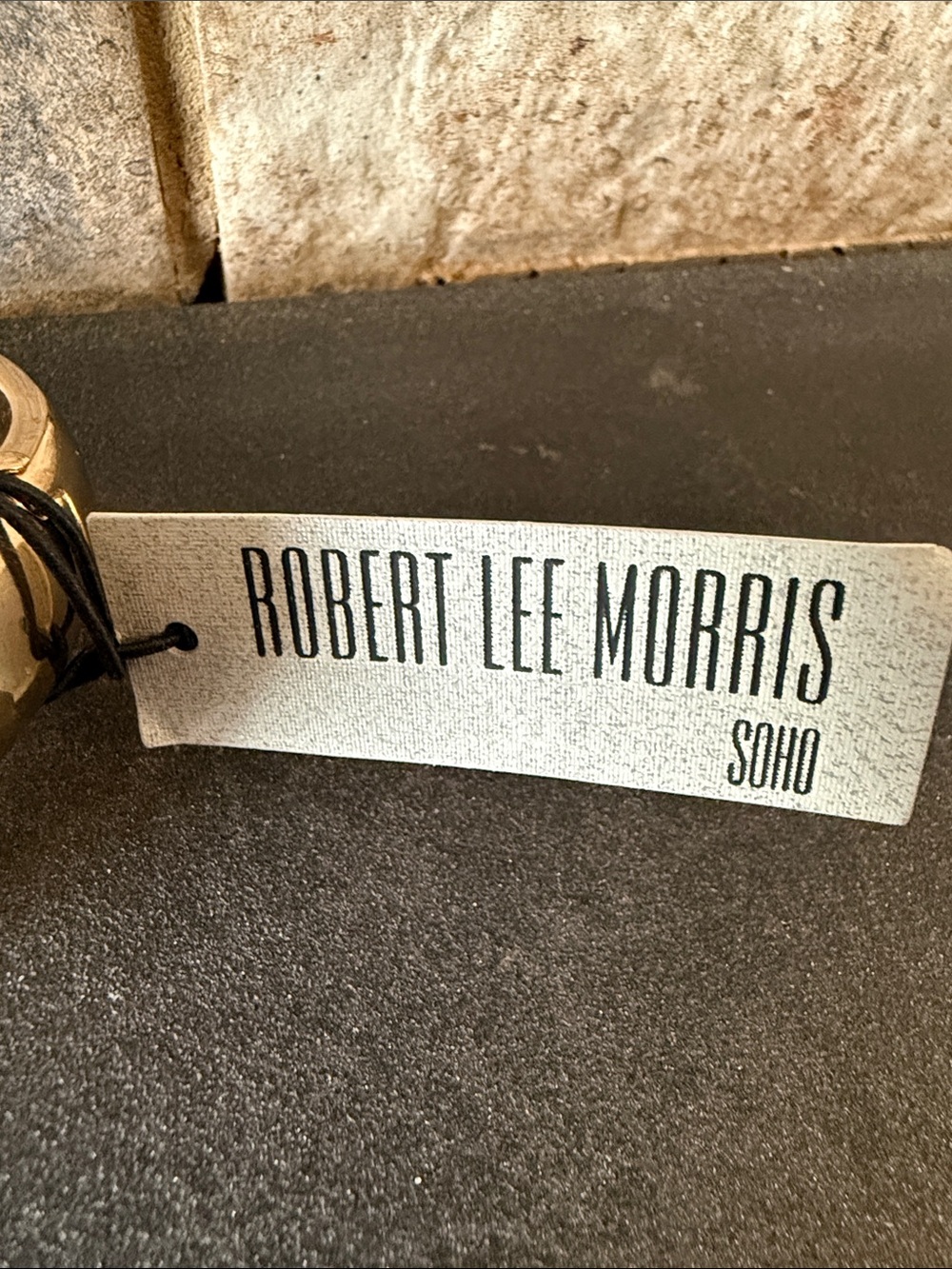Morris Gold with Turquoise Stone Oval Accent Cuff - Picture 5 of 6